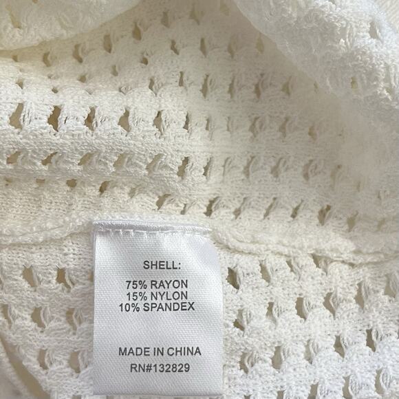 Superdown Crochet‎ Talulah Mini Tank Dress Size XS White Beach Swim Cover Up - Picture 7 of 8